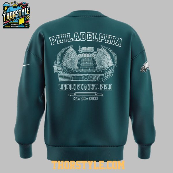 Philadelphia Eagles M72 World Tour 2025 Lincoln Financial Field Hoodie T-Shirt