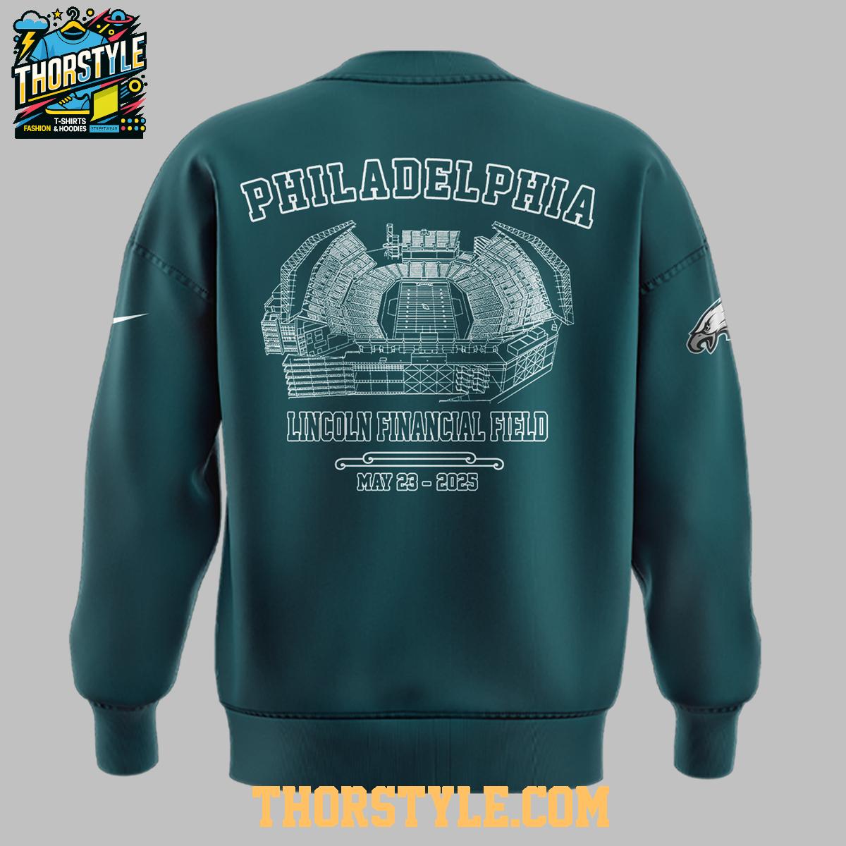 Philadelphia Eagles M72 World Tour 2025 Lincoln Financial Field Hoodie T-Shirt Philadelphia Eagles M72 World Tour 2025 Lincoln Financial Field Hoodie T-Shirt