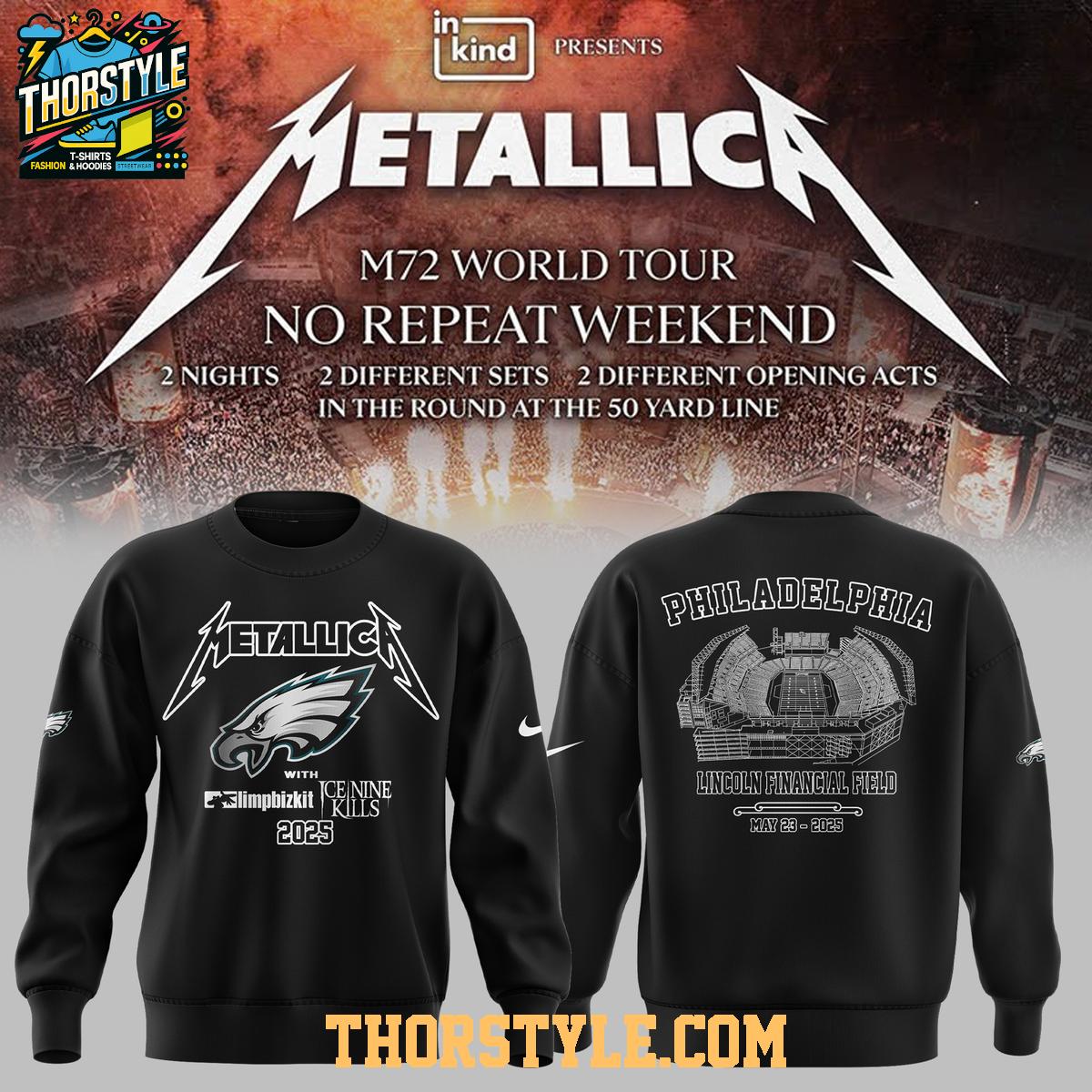 Philadelphia Eagles M72 World Tour 2025 No Repeat Weekend Hoodie T-Shirt Philadelphia Eagles M72 World Tour 2025 No Repeat Weekend Hoodie T-Shirt