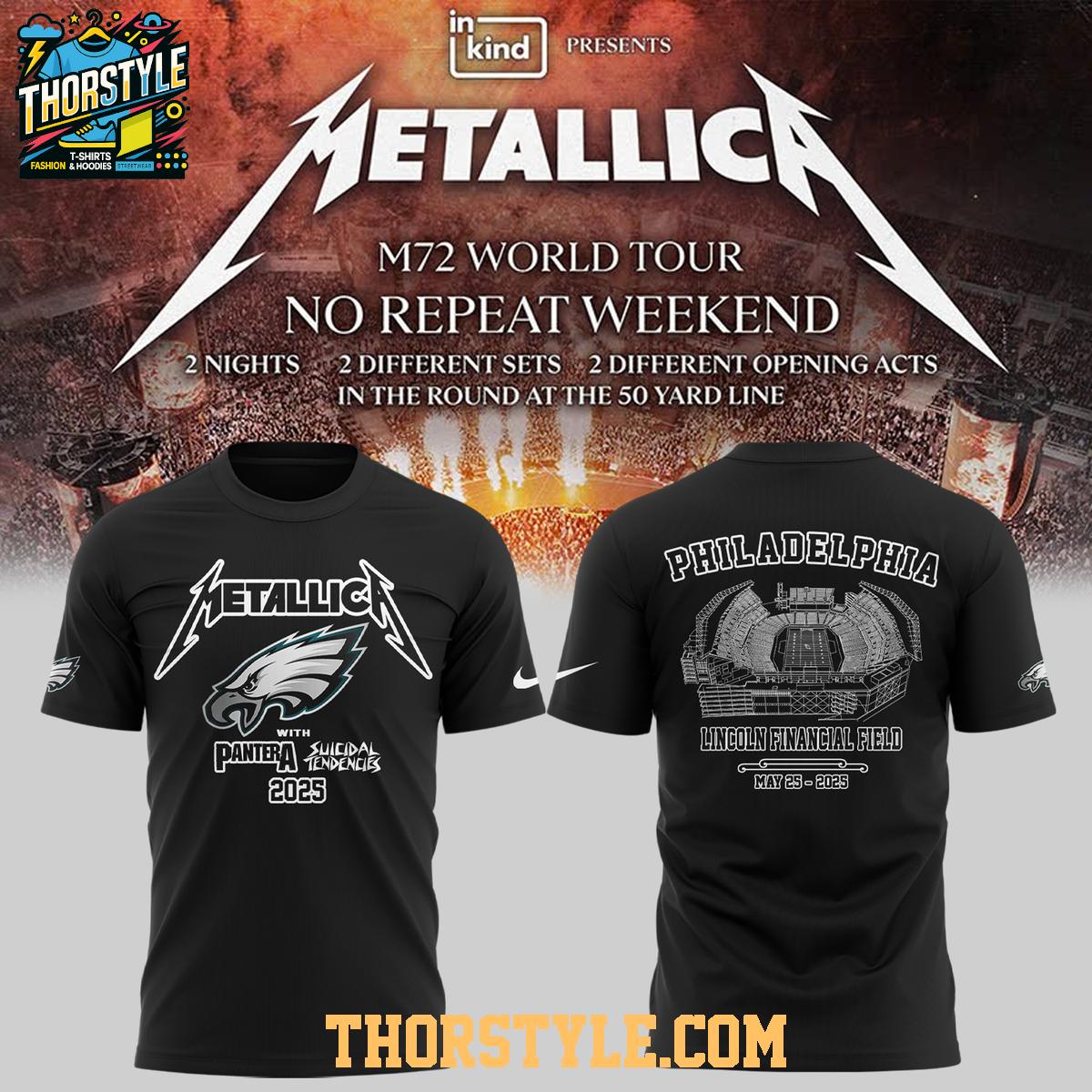 Philadelphia Eagles M72 World Tour 2025 No Repeat Weekend Hoodie T-Shirt Philadelphia Eagles M72 World Tour 2025 No Repeat Weekend Hoodie T-Shirt