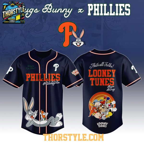 Philadelphia Phillies Looney Tunes 2025 What’s Up Doc Baseball Jersey