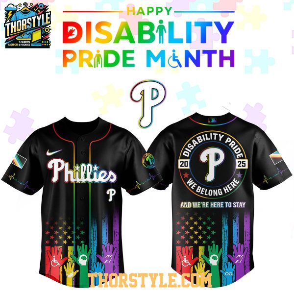 Philadelphia Phillies Support Disability Pride Month 2025 Baseball Jersey