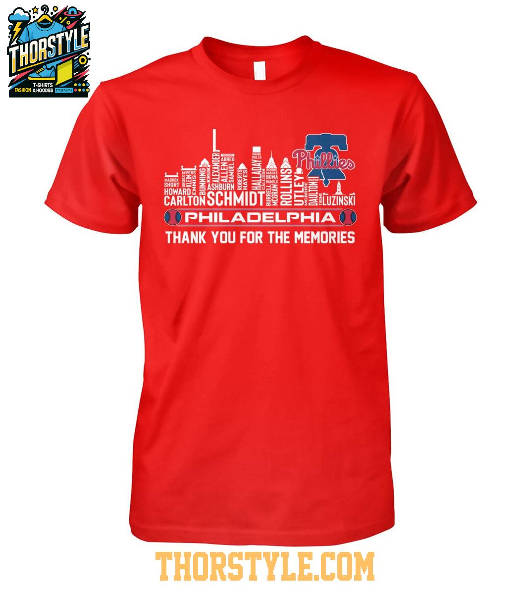 Philadelphia Phillies Thank You For The Memories 2024-2025 TShirt Philadelphia Phillies Thank You For The Memories 2024-2025 TShirt