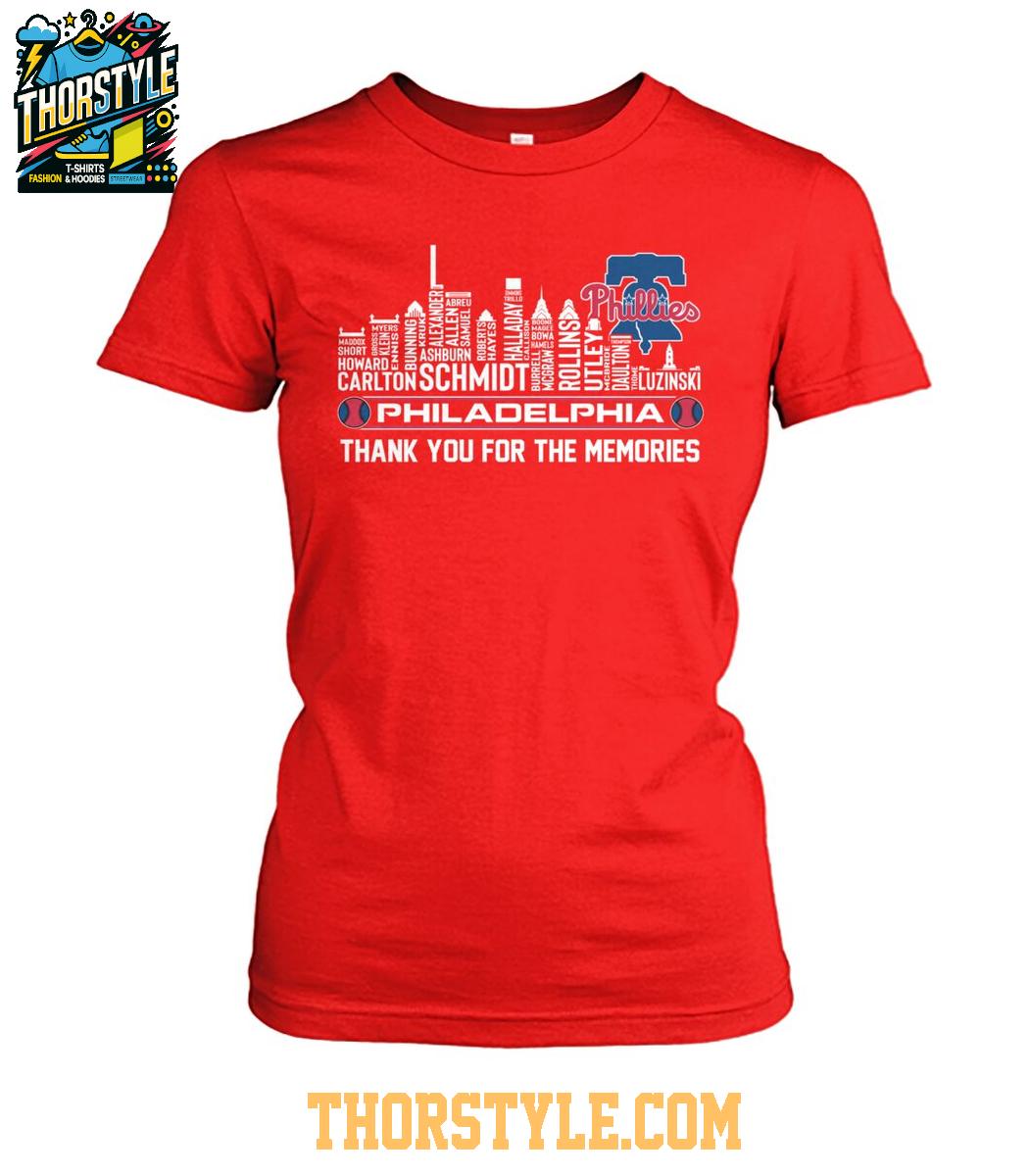 Philadelphia Phillies Thank You For The Memories 2024-2025 TShirt Philadelphia Phillies Thank You For The Memories 2024-2025 TShirt