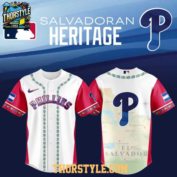 Philadelphia Phillies Traditional Salvadoran El Salvador Heritage 2025 Baseball Jersey