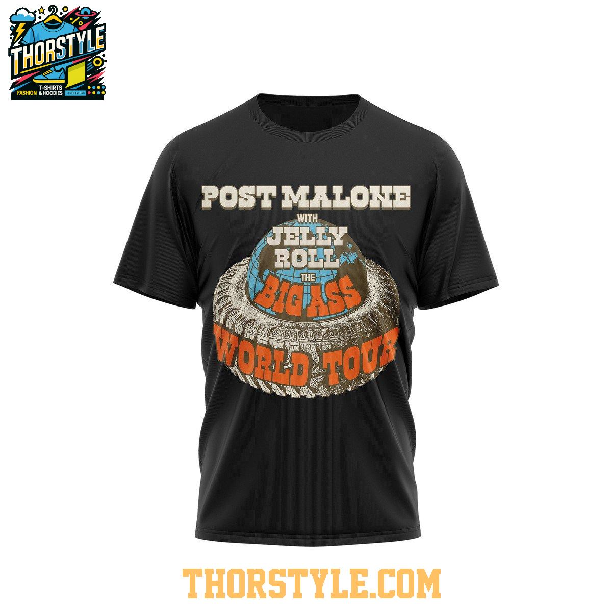 Post Malone And Jelly Roll 2025 Ready For The Big Ass Stadium Tour Hoodie T-Shirt Post Malone And Jelly Roll 2025 Ready For The Big Ass Stadium Tour Hoodie T-Shirt