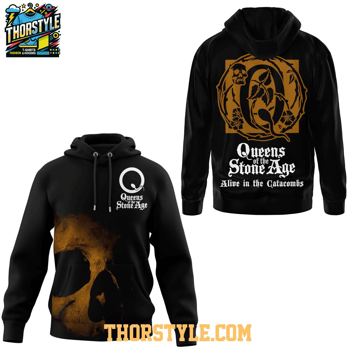 Queen Of The Stone Age Alive In The Catacombs 2025 Hoodie T-Shirt Queen Of The Stone Age Alive In The Catacombs 2025 Hoodie T-Shirt