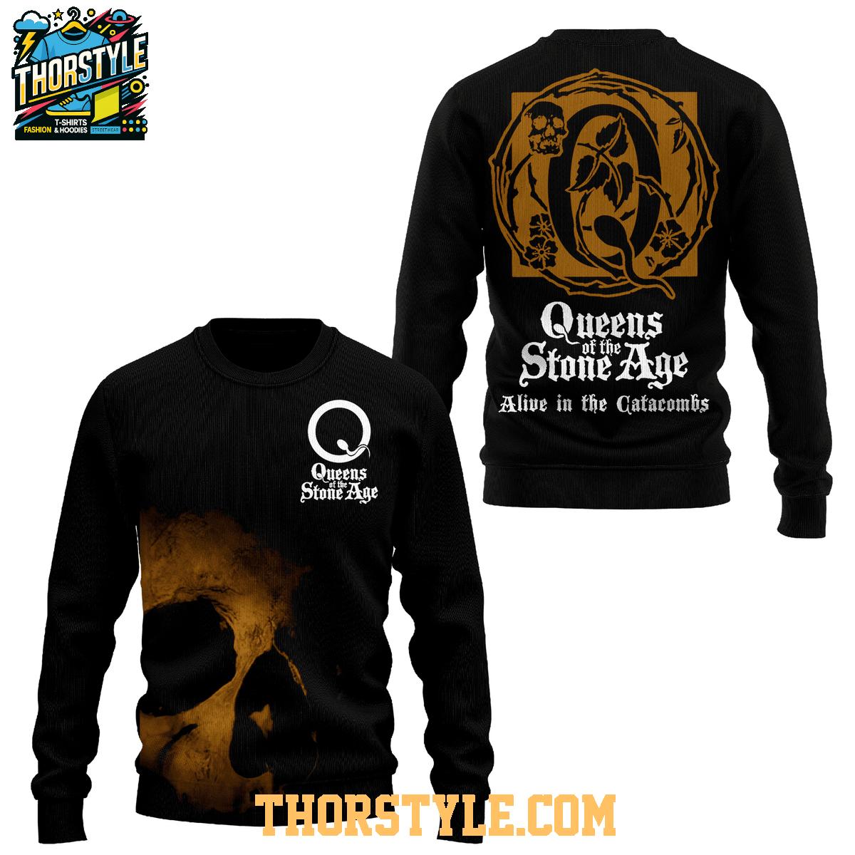 Queen Of The Stone Age Alive In The Catacombs 2025 Hoodie T-Shirt Queen Of The Stone Age Alive In The Catacombs 2025 Hoodie T-Shirt