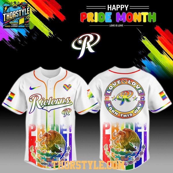Rieleros de Aguascalientes 2025 Happy Pride Month Baseball Jersey