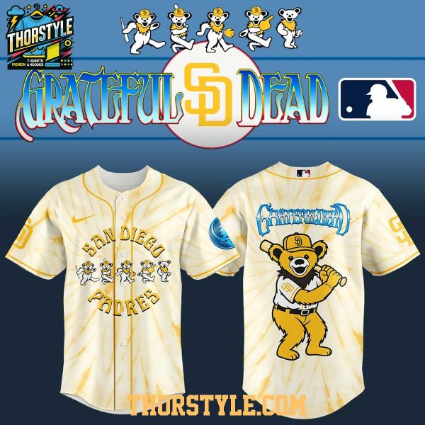 San Diego Padres 2025 Grateful Dead Dead & Company Baseball Jersey