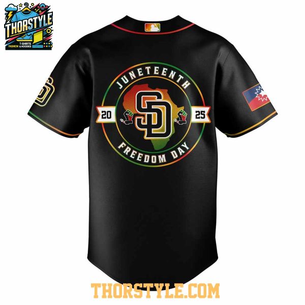 San Diego Padres 2025 Juneteenth Freedom Day Proud Baseball Jersey