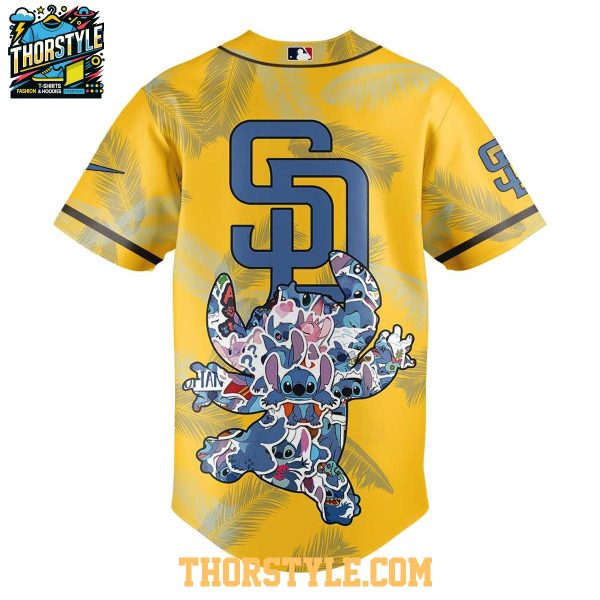 San Diego Padres 2025 Lilo And Stitch Ohana Means Family Baseball Jersey