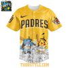 San Diego Padres 2025 PokC3A9mon Pikachu Bulbasaur Charmander Squirtle Baseball Jersey 2 xzxu9.jpg