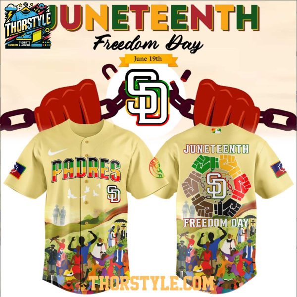 San Diego Padres Celebrating Juneteenth Freedom Day 2025 Baseball Jersey