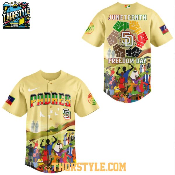 San Diego Padres Celebrating Juneteenth Freedom Day 2025 Baseball Jersey