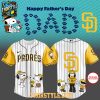 San Diego Padres Snoopy Happy Fathers Day Peanuts 2025 Baseball Jersey