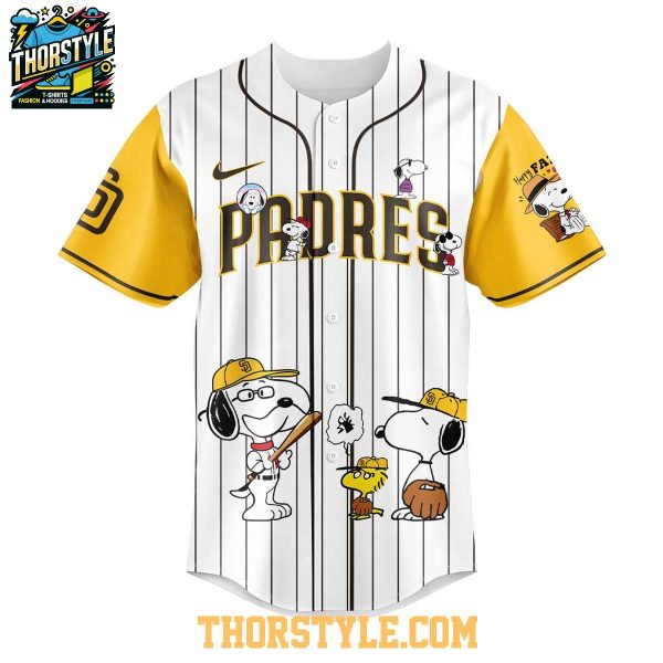 San Diego Padres Snoopy Happy Father’s Day Peanuts 2025 Baseball Jersey