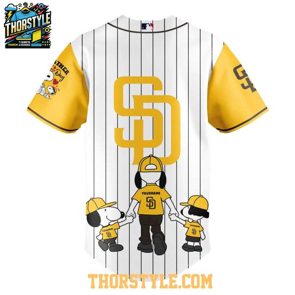 San Diego Padres Snoopy Happy Father’s Day Peanuts 2025 Baseball Jersey