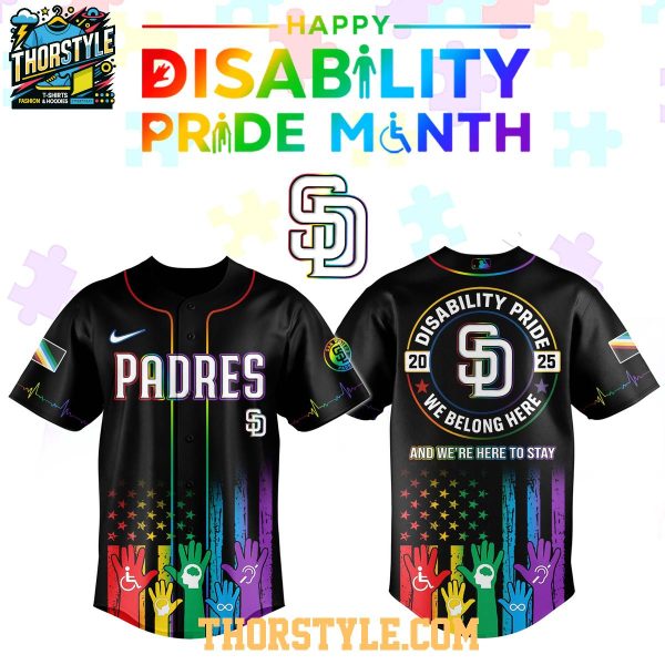 San Diego Padres Support Disability Pride Month 2025 Baseball Jersey
