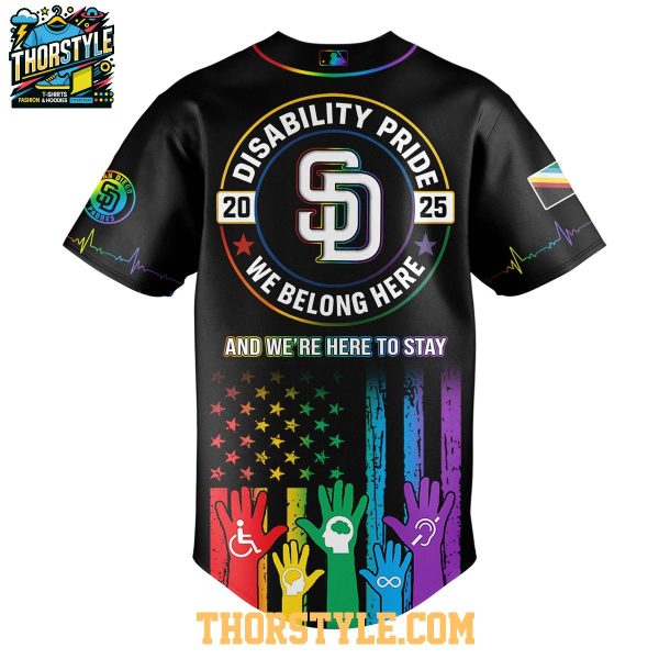 San Diego Padres Support Disability Pride Month 2025 Baseball Jersey