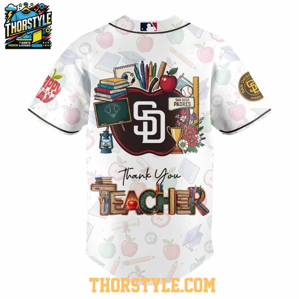 San Diego Padres Thank You My Teacher 2025 Appreciation Baseball Jersey