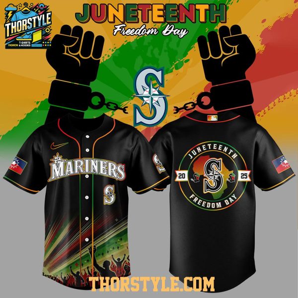 Seattle Mariners 2025 Juneteenth Freedom Day Proud Baseball Jersey