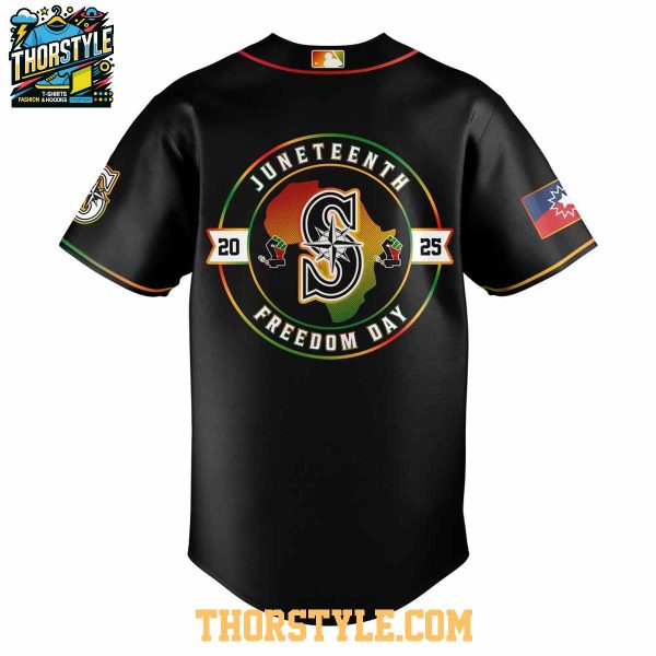 Seattle Mariners 2025 Juneteenth Freedom Day Proud Baseball Jersey