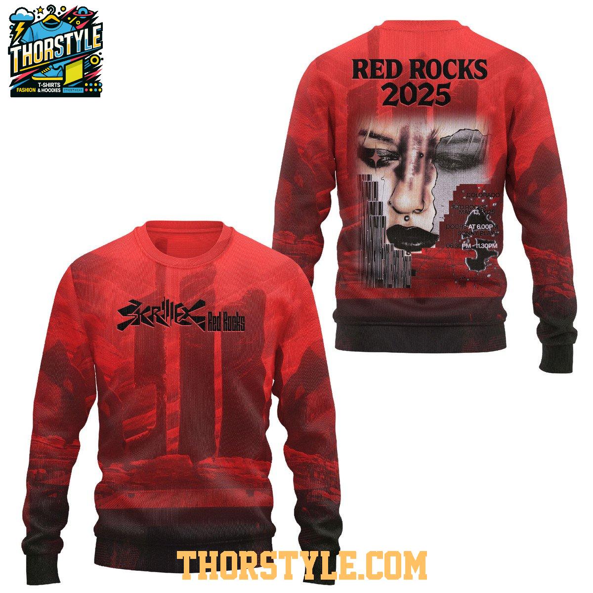 Skrillex Red Rocks 2025 Ready For The Show Hoodie T-Shirt Skrillex Red Rocks 2025 Ready For The Show Hoodie T-Shirt