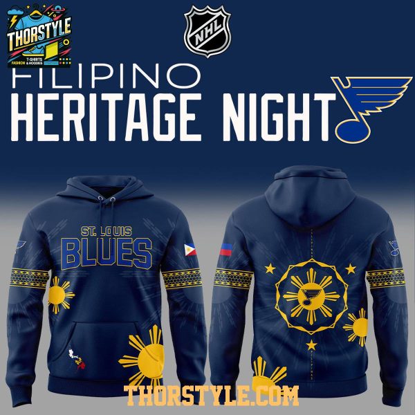 St. Louis Blues Filipino Heritage 2025 Let’s Celebrate Hoodie T-Shirt