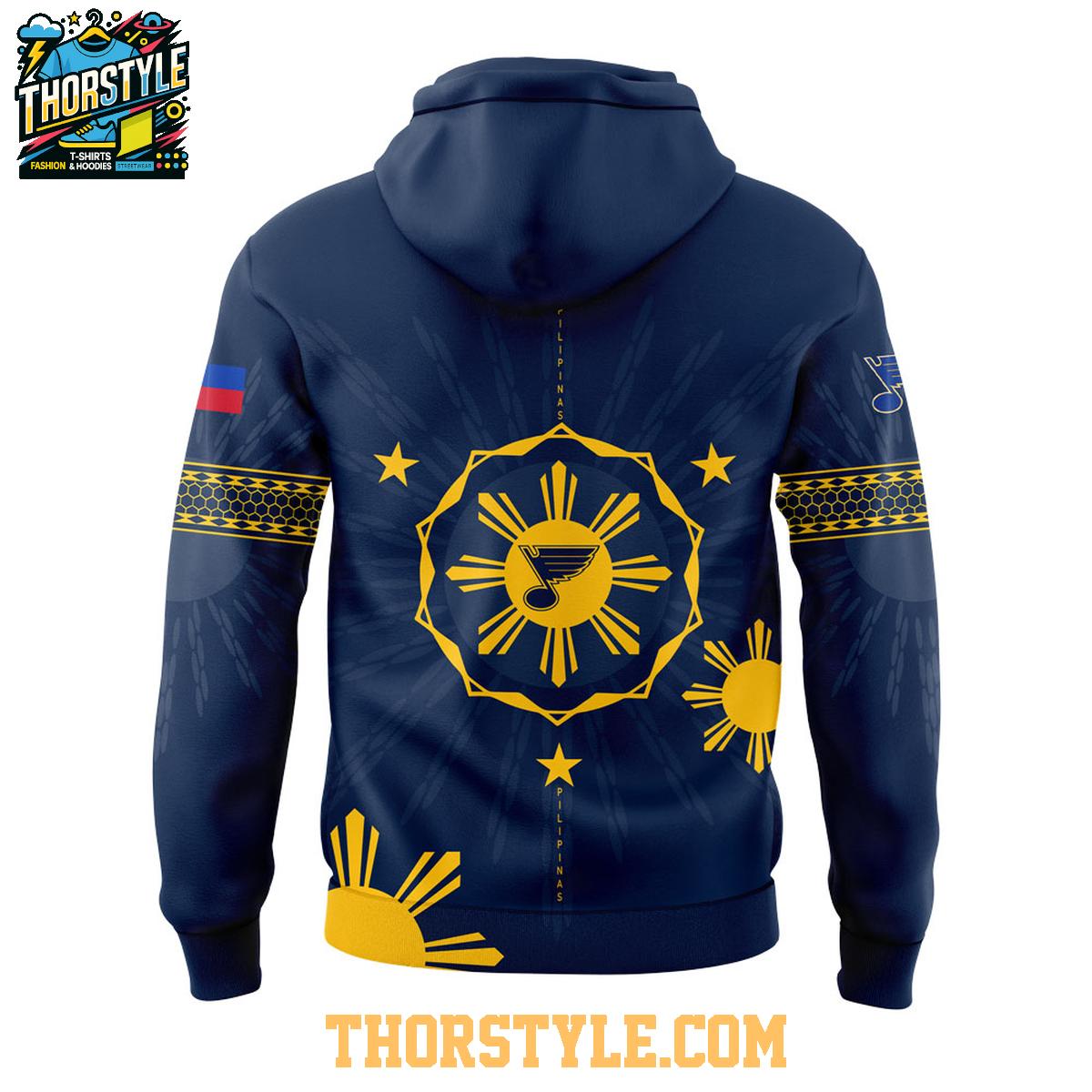 St. Louis Blues Filipino Heritage 2025 Let's Celebrate Hoodie T-Shirt St. Louis Blues Filipino Heritage 2025 Let's Celebrate Hoodie T-Shirt