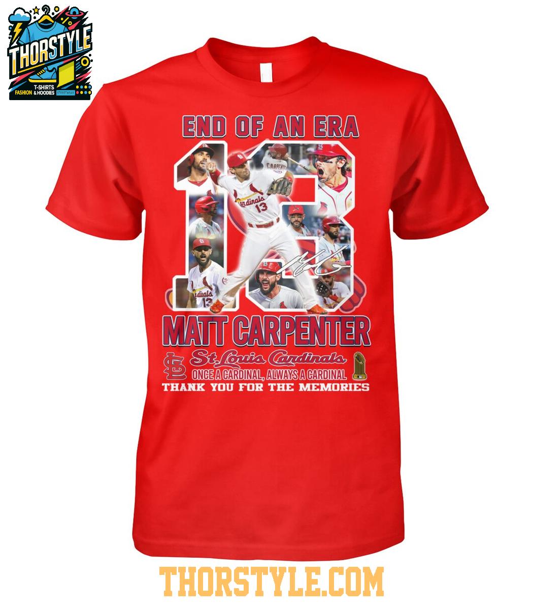 St. Louis Cardinals Matt Carpenter End Of An Era 2025 Thank You T-Shirt St. Louis Cardinals Matt Carpenter End Of An Era 2025 Thank You T-Shirt