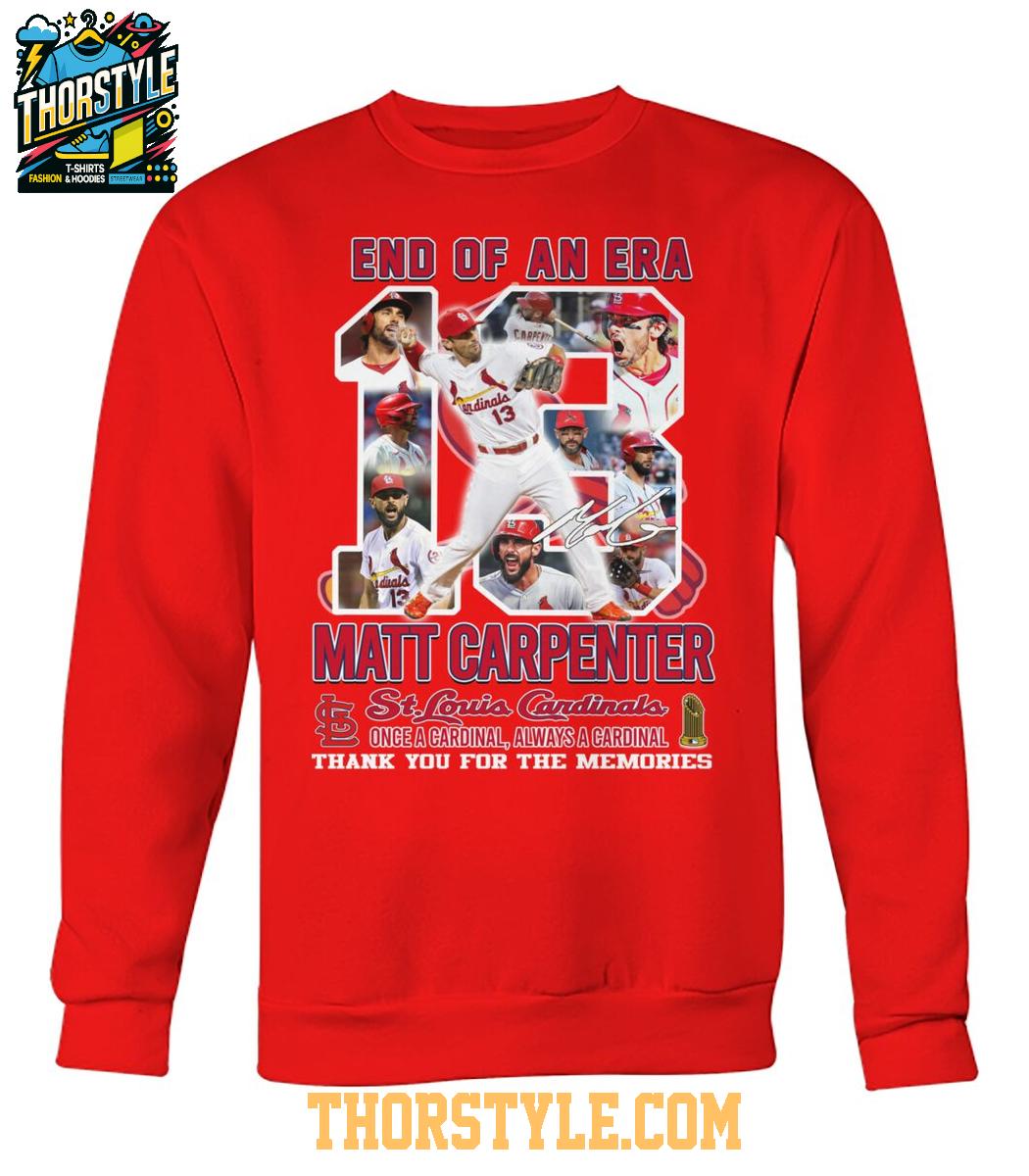 St. Louis Cardinals Matt Carpenter End Of An Era 2025 Thank You T-Shirt St. Louis Cardinals Matt Carpenter End Of An Era 2025 Thank You T-Shirt