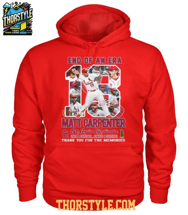 St. Louis Cardinals Matt Carpenter End Of An Era 2025 Thank You T-Shirt