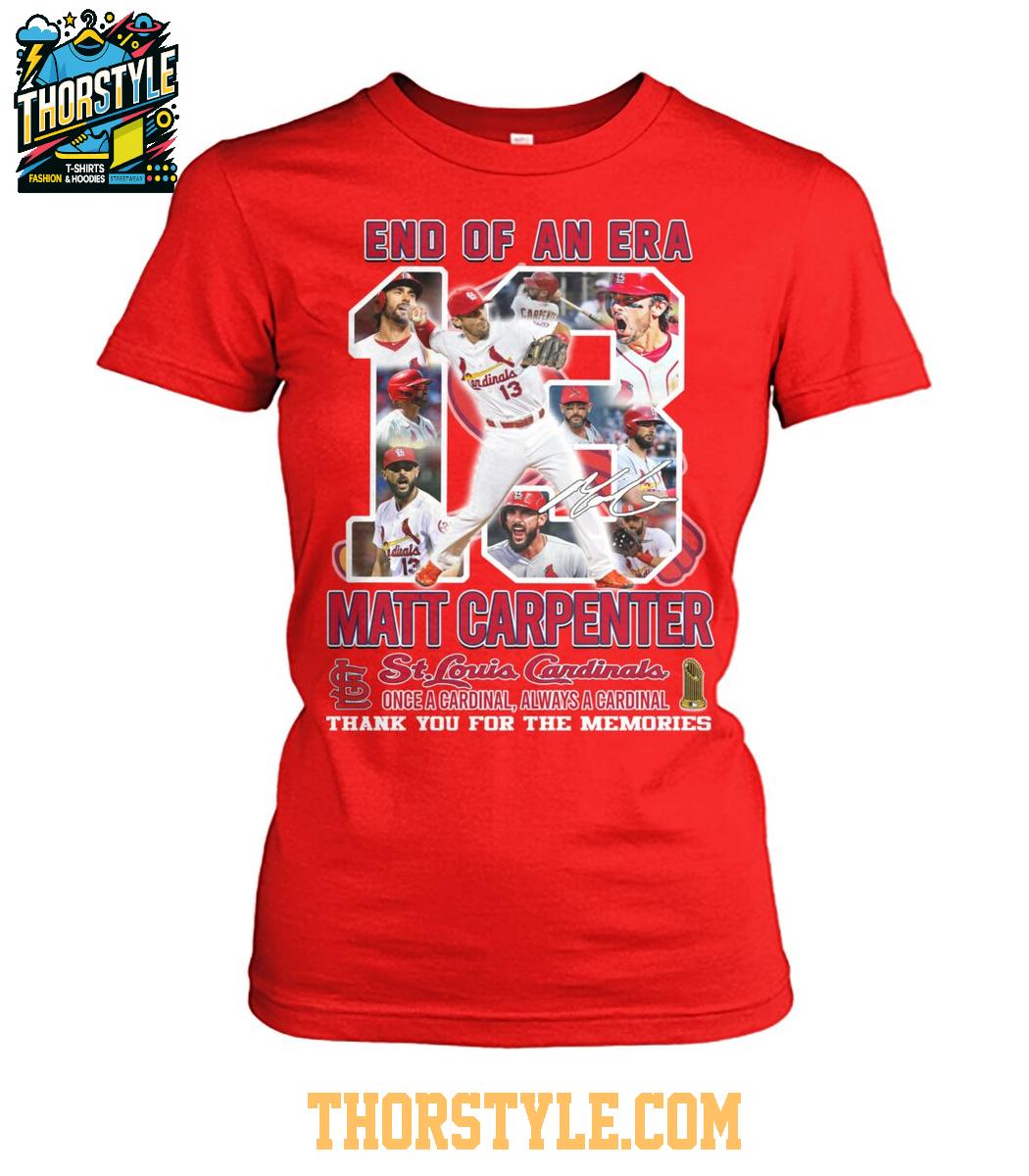 St. Louis Cardinals Matt Carpenter End Of An Era 2025 Thank You T-Shirt St. Louis Cardinals Matt Carpenter End Of An Era 2025 Thank You T-Shirt
