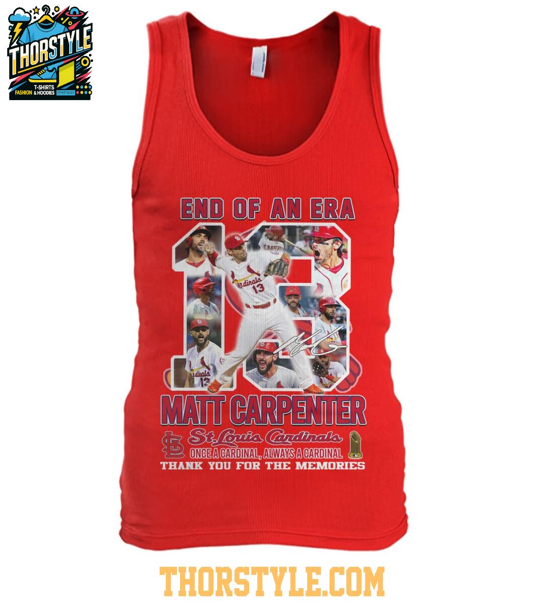 St. Louis Cardinals Matt Carpenter End Of An Era 2025 Thank You T-Shirt St. Louis Cardinals Matt Carpenter End Of An Era 2025 Thank You T-Shirt