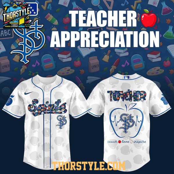 St. Paul Saints 2025 Teacher Appreciation Love Baseball Jersey
