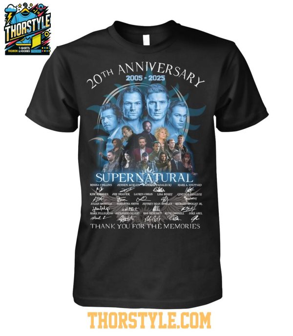 Supernatural 20th Anniversary Thank You For The Memories 2025 T-Shirt