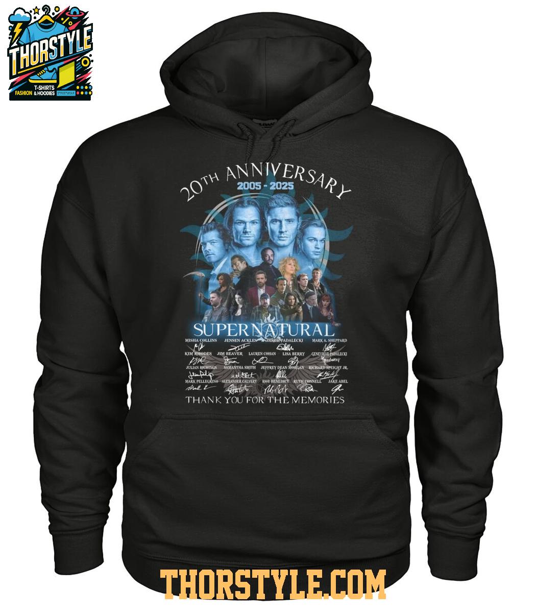 Supernatural 20th Anniversary Thank You For The Memories 2025 T-Shirt Supernatural 20th Anniversary Thank You For The Memories 2025 T-Shirt