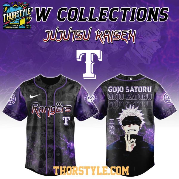 Texas Rangers 2025 Jujutsu Kaisen Night Gojo Satoru Baseball Jersey