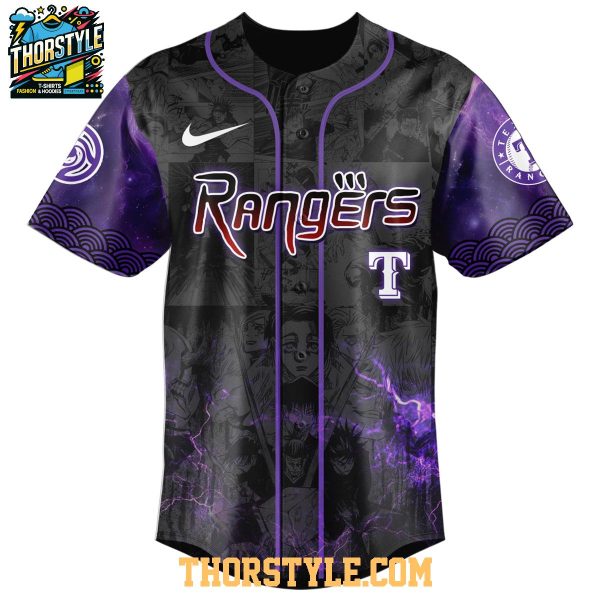 Texas Rangers 2025 Jujutsu Kaisen Night Gojo Satoru Baseball Jersey
