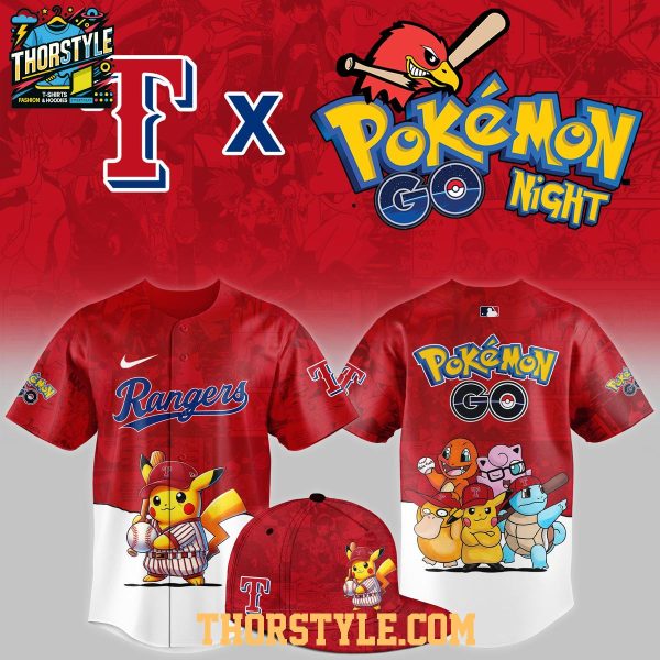 Texas Rangers 2025 Pokémon GO Night Pikachu Memories Baseball Jersey