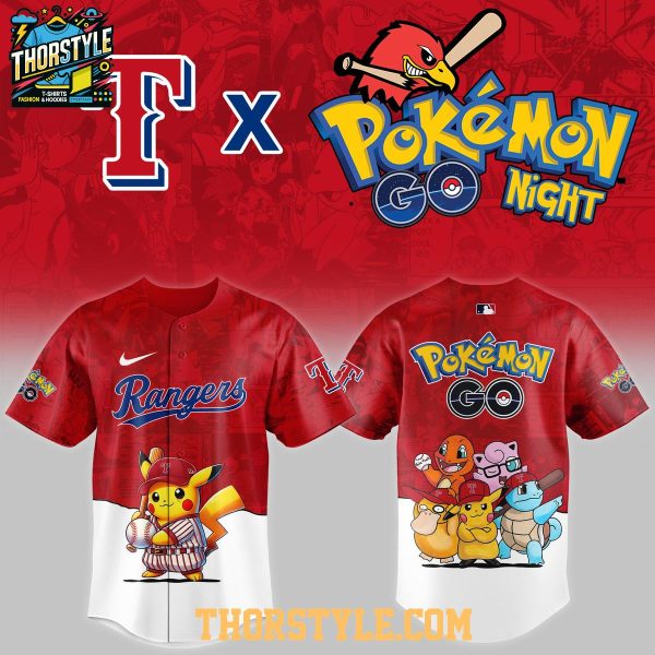 Texas Rangers 2025 Pokémon GO Night Pikachu Memories Baseball Jersey