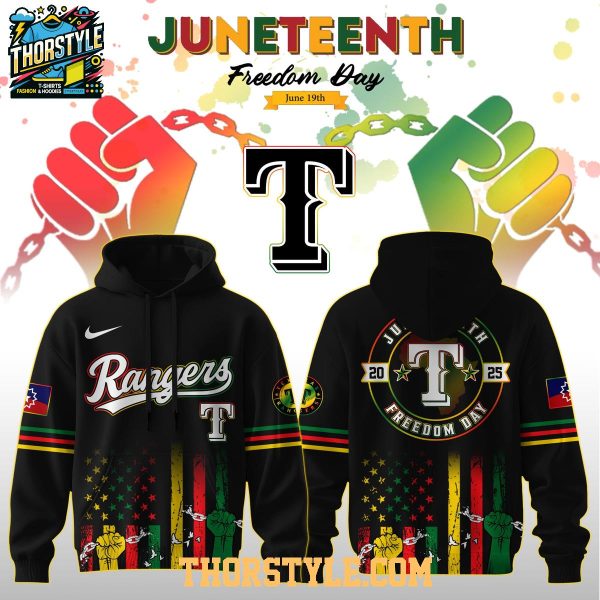 Texas Rangers Celebrating Juneteenth Freedom Day 2025 Hoodie T-Shirt