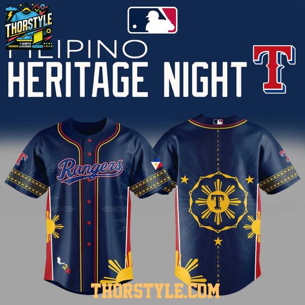 Texas Rangers Filipino Heritage Night 2025 Celebration Baseball Jersey