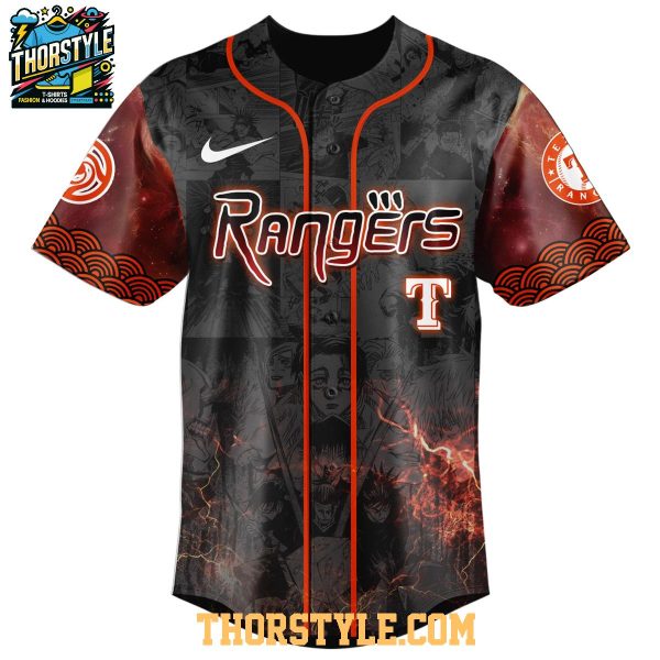 Texas Rangers Ryomen Sukuna 2025 Jujutsu Kaisen Night Baseball Jersey