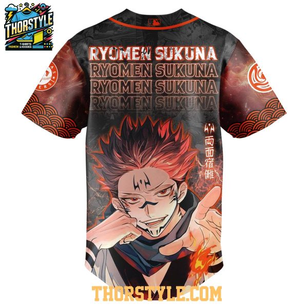 Texas Rangers Ryomen Sukuna 2025 Jujutsu Kaisen Night Baseball Jersey