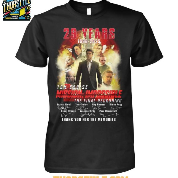 Tom Cruise Mission Impossible 1996-2025 Celebrating 29 Years Memories T-Shirt
