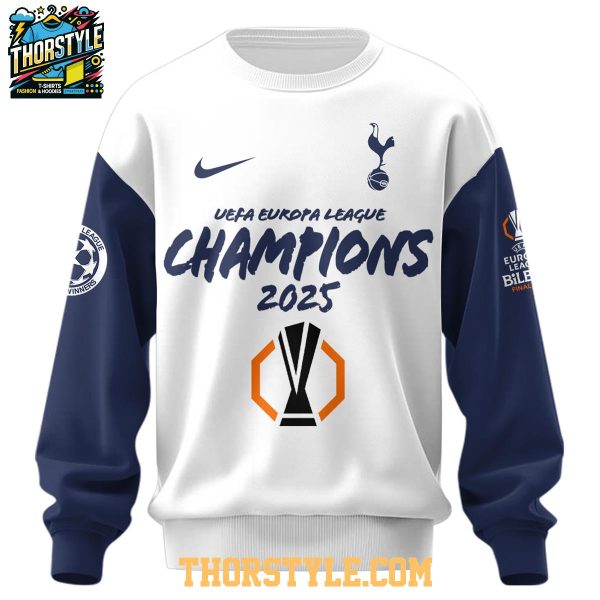 Tottenham Hotspurs Europa League 2024-2025 Champions Celebrating Hoodie T-Shirt