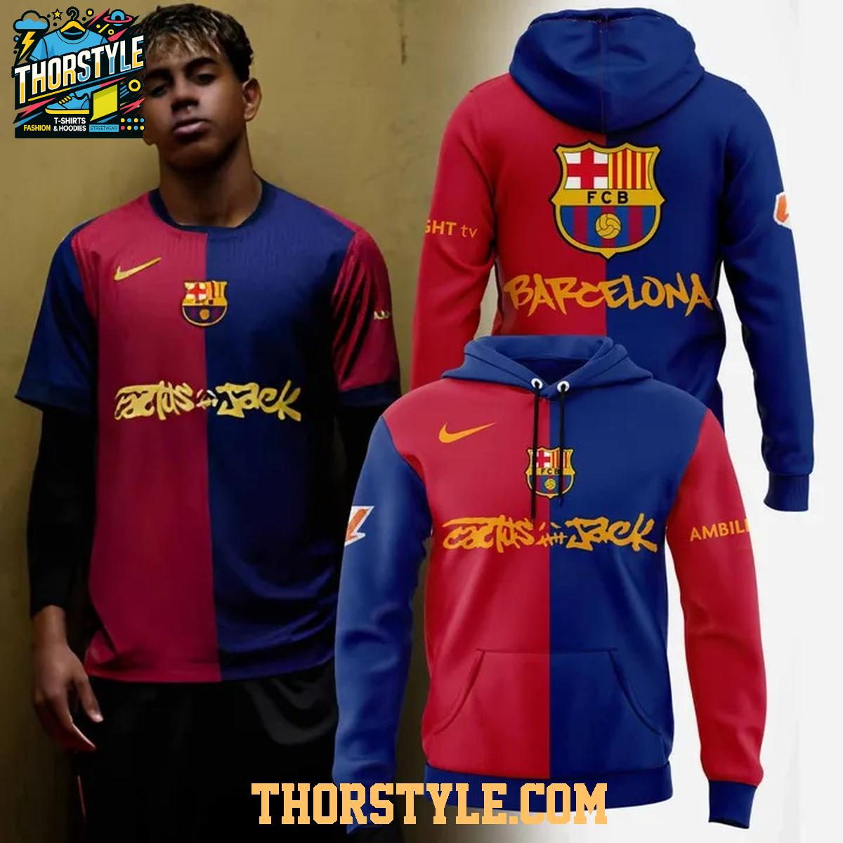 Travis Scott Barcelona Brings Cactus Jack To El Clásico 2025 Hoodie T-Shirt Travis Scott Barcelona Brings Cactus Jack To El Clásico 2025 Hoodie T-Shirt