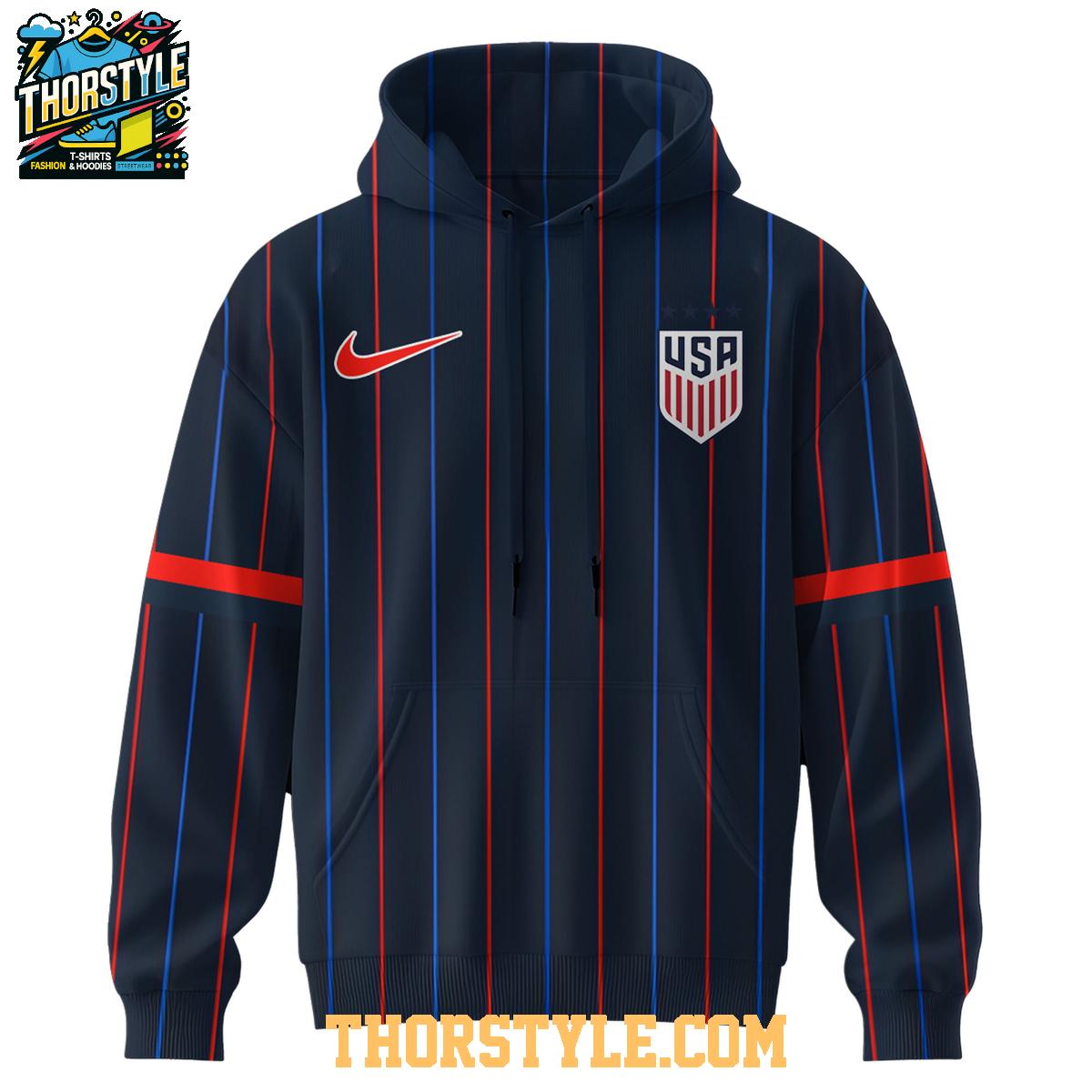 USA Soccer Team USNT 2025 Heartbeat Away Stadium Proud Hoodie T-Shirt USA Soccer Team USNT 2025 Heartbeat Away Stadium Proud Hoodie T-Shirt